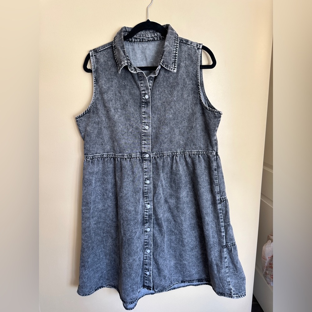 Grey denim dress